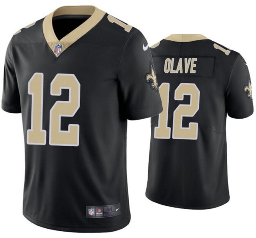 Youth New Orleans Saints #12 Chris Olave Black Vapor Untouchable Limited Stitched Jersey Youth New Orleans Saints #12 Chris Olave Black Vapor Untouchable Limited Stitched Jersey